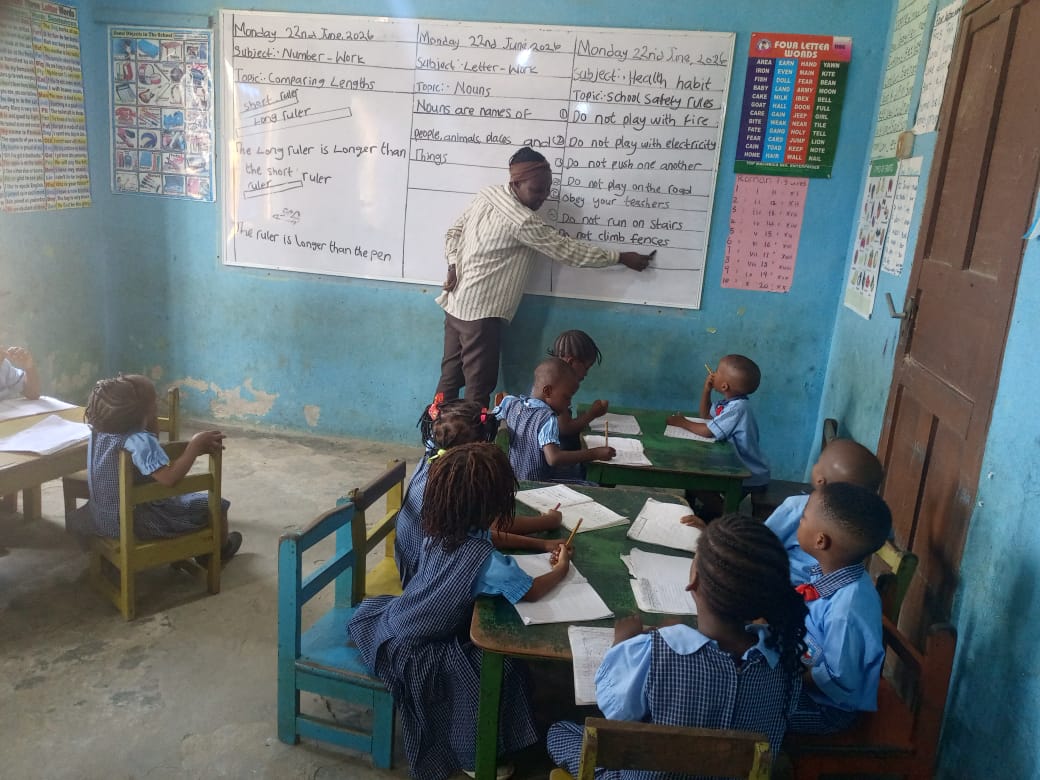 Primary school children learning